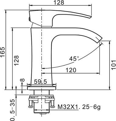 Смеситель для раковины Gappo Jacob G1007-4