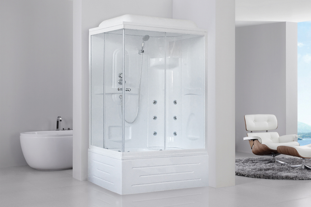 Душевая кабина 120х80 см Royal Bath BP RB8120BP2-T-R стекло прозрачное с гидромассажем