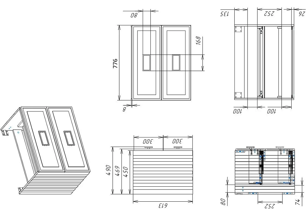 Тумба под раковину La Fenice Cubo FNC-01-CUB-G-80-2 черный