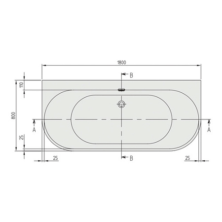 Квариловая ванна Villeroy & Boch Oberon 2.0 180х80 UBQ180OBR9CD00V-01 белый