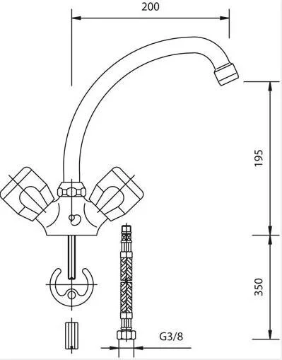 Смеситель для кухни Mofem Evrosztar Nova 140-0198-01 серый