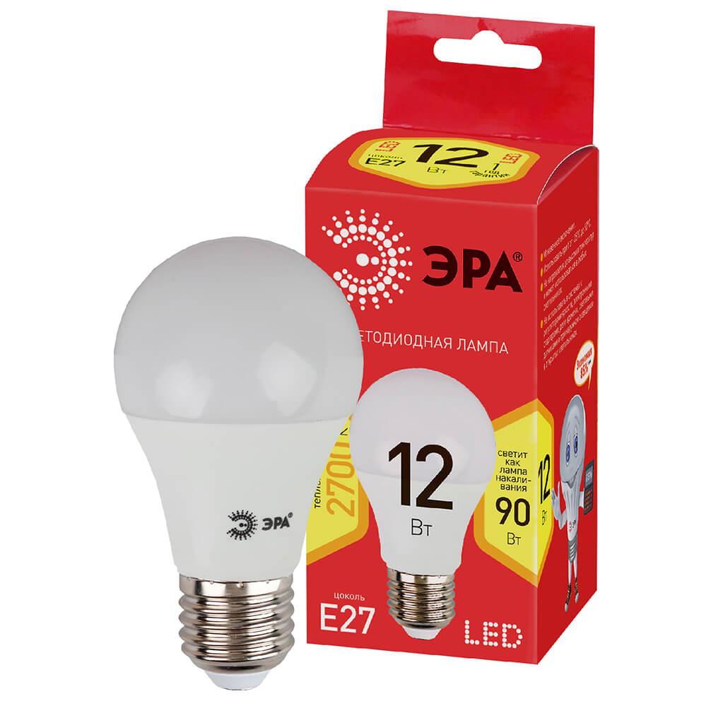 Лампа светодиодная ЭРА E27 12W 2700K матовая LED A60-12W-827-E27 R Б0050197