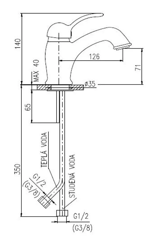 Смеситель для раковины Rav-Slezak Labe L026.5CMATC черный