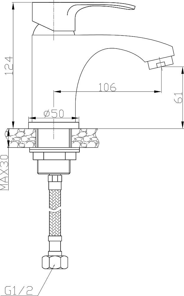 Смеситель Agger Fine A1102100 для раковины