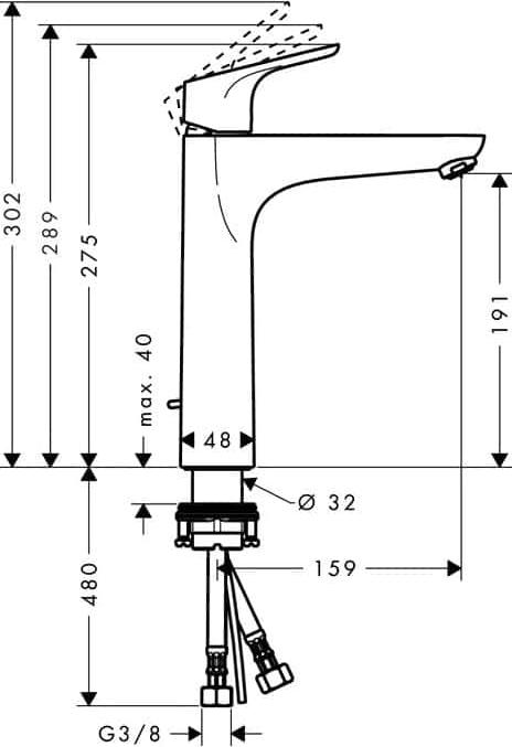 Смеситель для раковины Hansgrohe Focus 31658000, хром