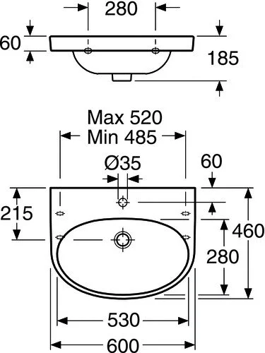 Раковина Gustavsberg Nautic 55609901 белый