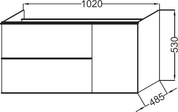 Тумба под раковину 100 см Jacob Delafon Odeon Up EB891-E19