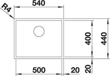 Кухонная мойка Blanco Zerox 500-IF Durinox 523098