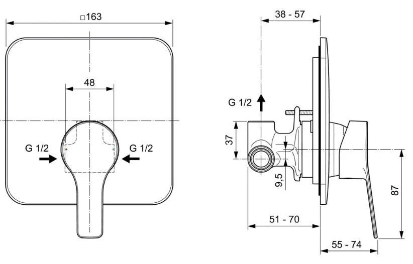 Смеситель для душа Ideal Standard Entella A6948AA хром