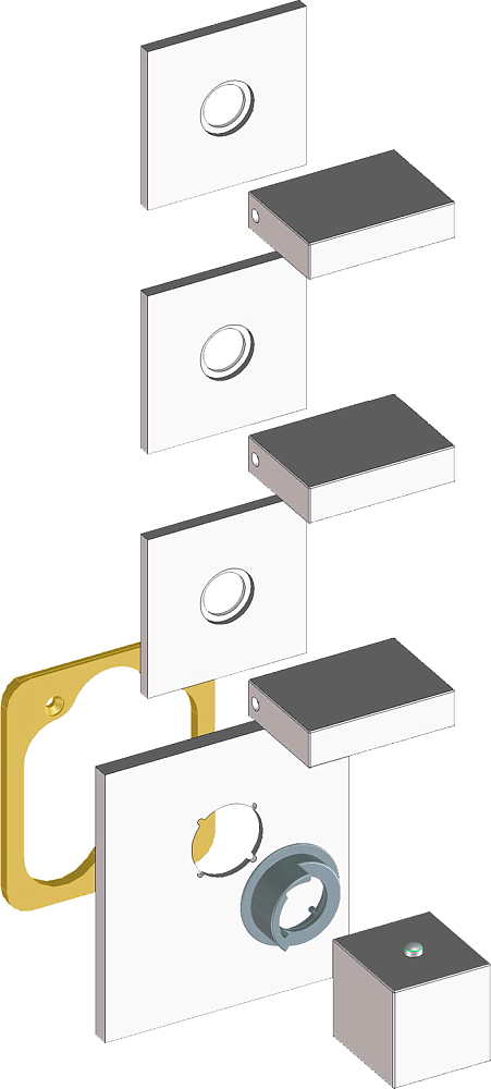 Термостат Bossini Rectangular 3 Outlets LP Z033205 для ванны с душем хром