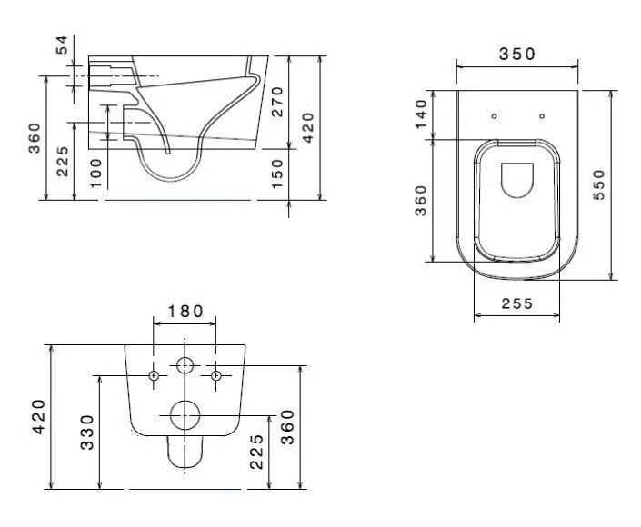 Комплект 6 в 1: 514306 Meg11: Инсталляция Mepa VariVIT A31 514306 + Унитаз подвесной безободковый Galassia Meg11 5411 35 x 55 см, сиденье SoftClose 5455