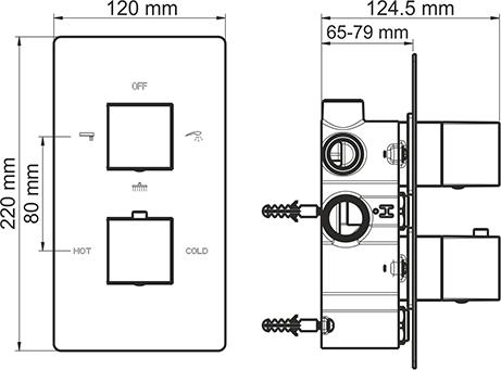 Смеситель WasserKRAFT Alme 1544 Thermo для душа