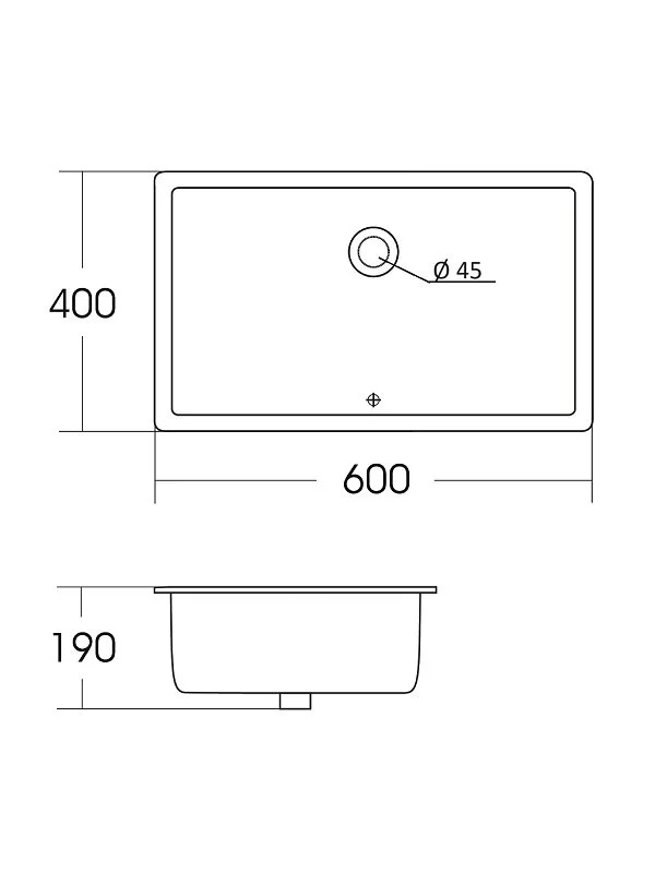 Раковина Orange B02-600W белый