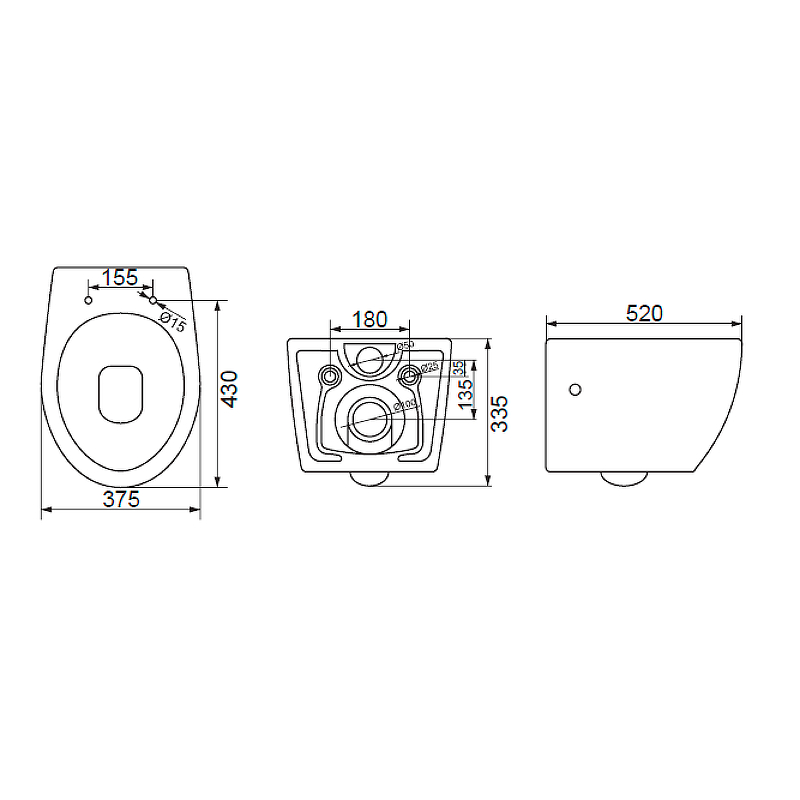 Подвесной унитаз BelBagno Prospero BB507B/BB2020SC безободковый с сиденьем микролифт, белый