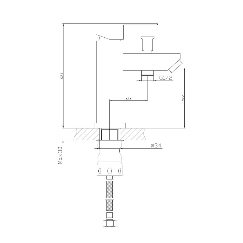 Смеситель для раковины Haiba HB12801 сталь