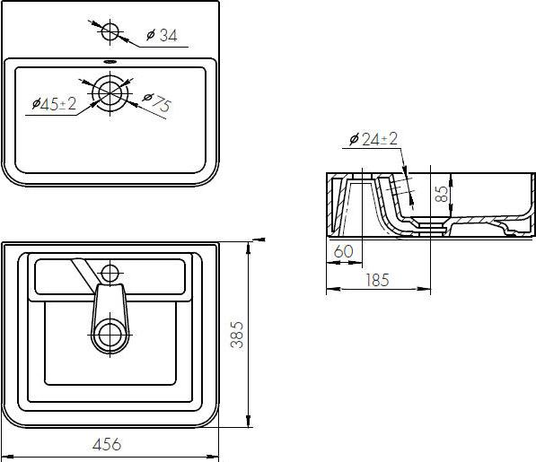 Накладная раковина Aquaton Джой 3 1AX174WBXX000