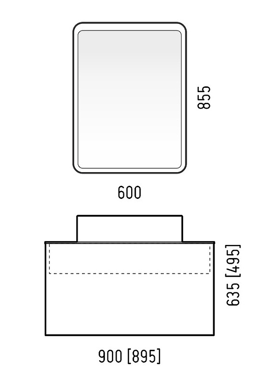 Зеркальный шкаф Corozo Рино 60 SD-00000964 с подсветкой, белый