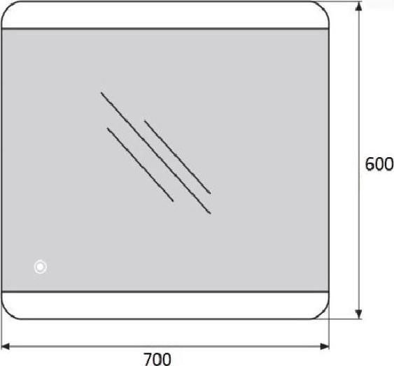 Зеркало BelBagno SPC-CEZ-700-600-LED-TCH