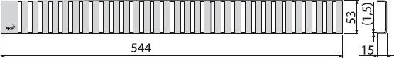 Решётка AlcaPlast Line 550M матовая