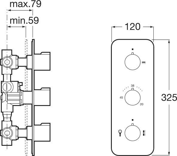 Термостат для душа Roca Puzzle 5A2878C00