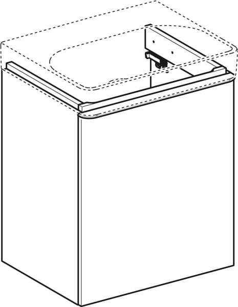 Тумба для комплекта 54 см Geberit Smyle Square 500.365.JR.1 пекан