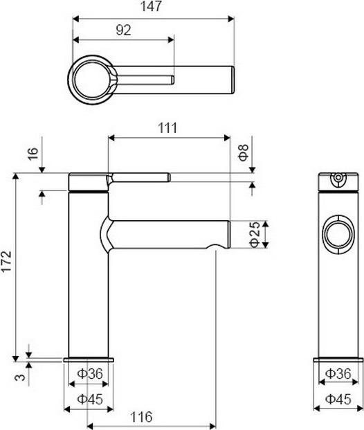 Смеситель для раковины Excellent Pi AREX.1201GL, золото