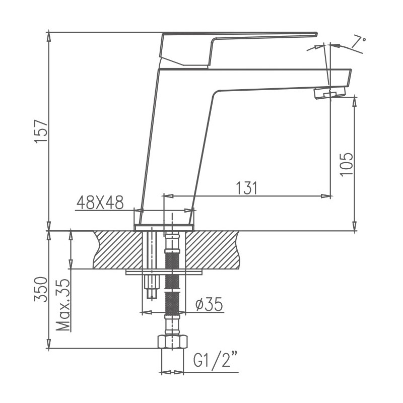 Смеситель для раковины Haiba HB10191 хром