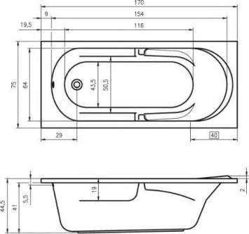 Акриловая ванна Riho Future 170х75 B073001005