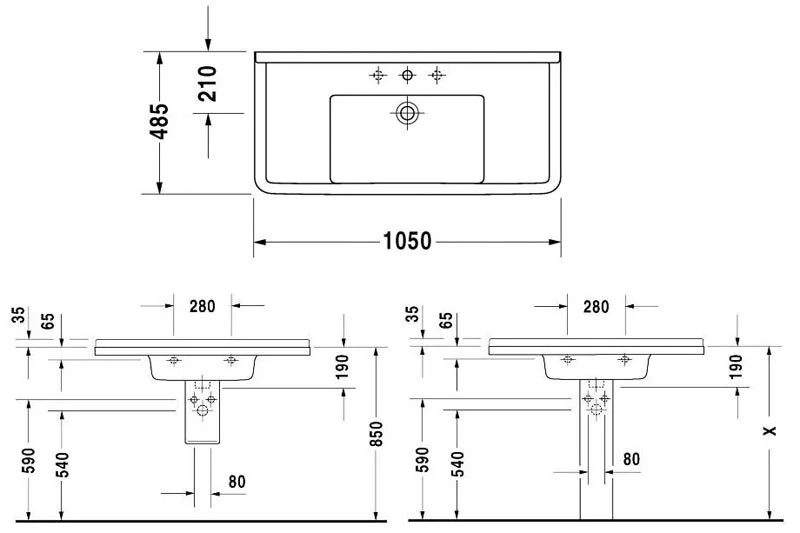 Раковина Duravit Starck 3 304100000 белый