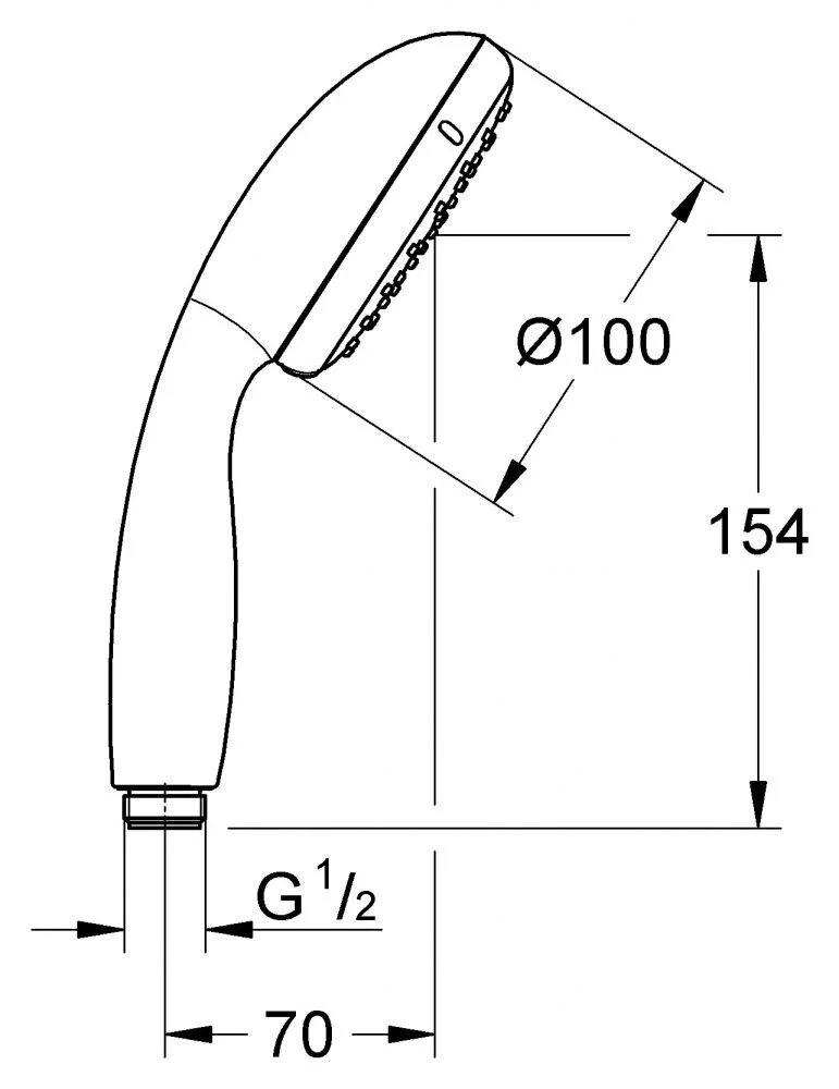 Смеситель для ванны с душем Grohe Baucurve 126741 хром