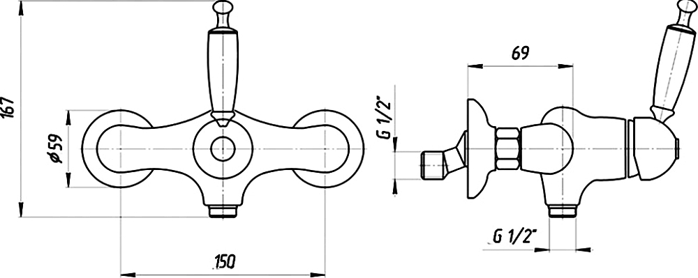 Смеситель Migliore Oxford ML.OXF-6338 Bi Ra для душа