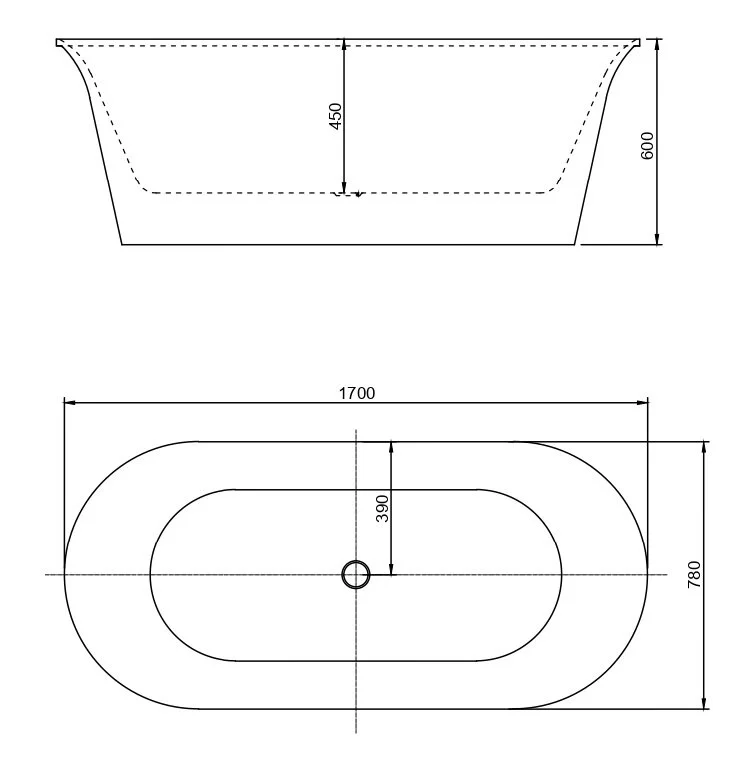 Акриловая ванна Aquanet Smart 170х78 260053 белый