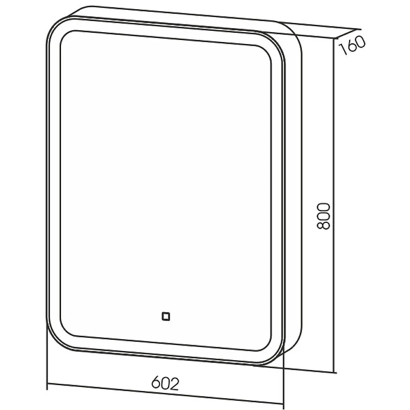 Зеркальный шкаф Silver Mirrors Фиджи LED-00002724 черный