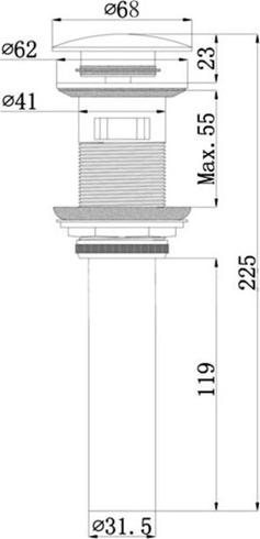 Донный клапан Comforty DK-01MW 00-00007657, белый матовый