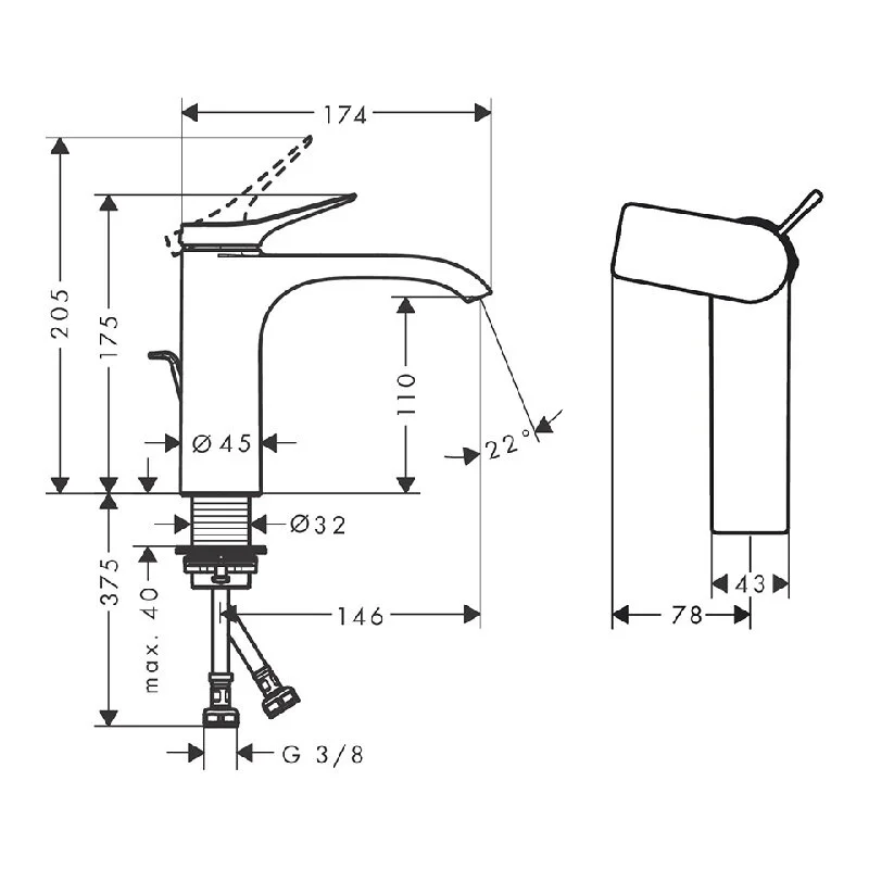 Смеситель для раковины Hansgrohe Vivenis 75023700 белый