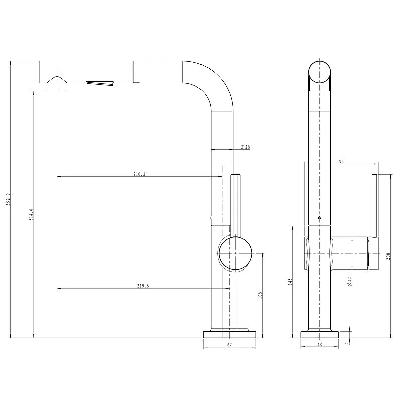 Смеситель для кухни Paulmark Neo Ne214419-BG золото