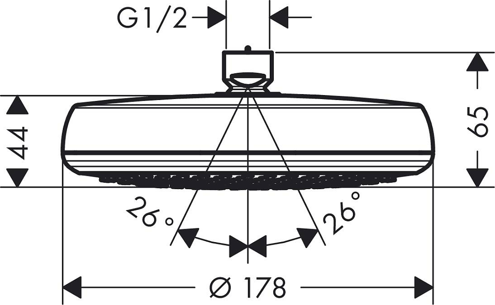 Верхний душ Hansgrohe Crometta 160 1jet 26577400