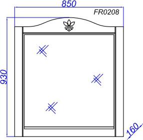 Зеркало Aqwella Франческа FR0208 85 см, белое