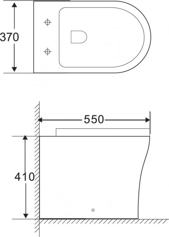 Приставной унитаз безободковый BelBagno Ancona BB1224CBR-P