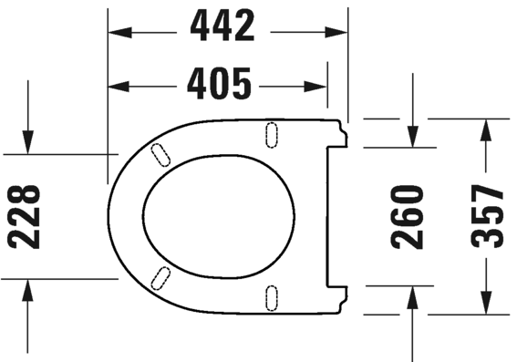 Крышка-сиденье для унитаза Duravit DuraStyle Basic 0020710000 петли нерж. сталь