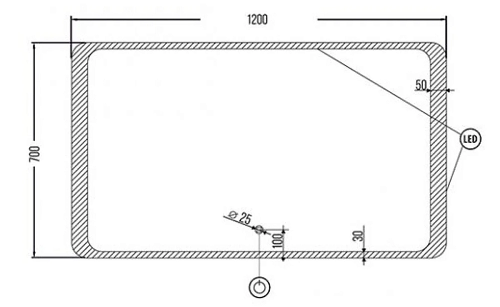 Зеркало Gair Barcelona MRM0155 белый