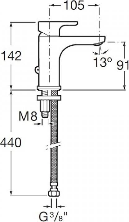 Смеситель для раковины Roca L20 XL 5A3E09C0M