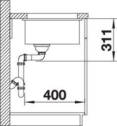 Кухонная мойка Blanco Subline 375-U Ceramic 523731 базальт