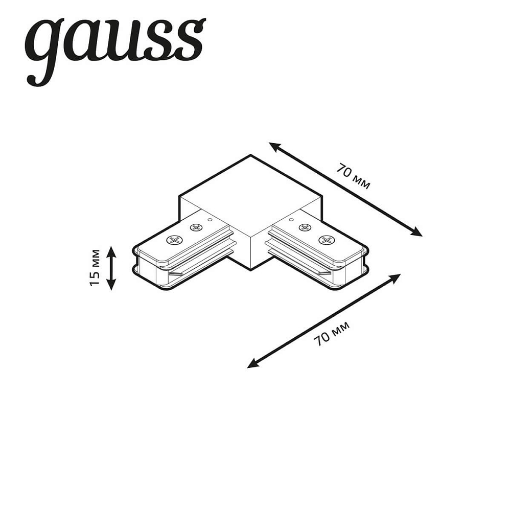 Коннектор L-образный Gauss TR107