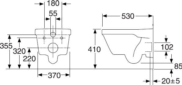 Комплект Подвесной унитаз Gustavsberg Hygienic Flush WWC 5G84HR01 безободковый + Система инсталляции для унитазов Grohe Rapid SL 38775001 4 в 1 с кно