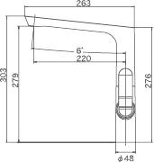 Смеситель Gllon GL-111 4001C для кухонной мойки