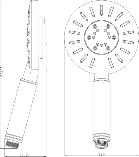 Душевая лейка Lemark LM0713C, хром