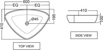 Раковина 60 см Jaquar Lyric LYS-WHT-38901N