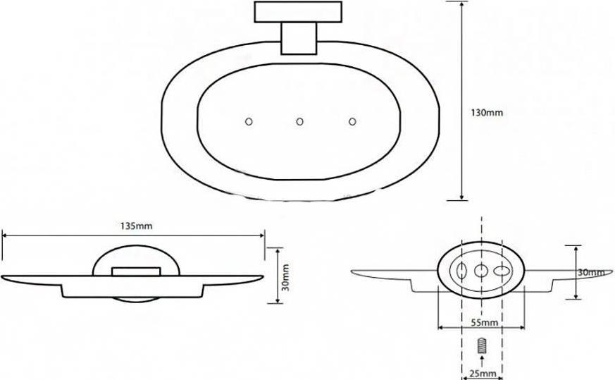 Мыльница для ванной Bemeta Oval 118408041 хром