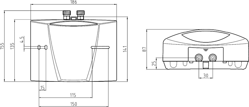 Водонагреватель Clage E-mini MCX 4